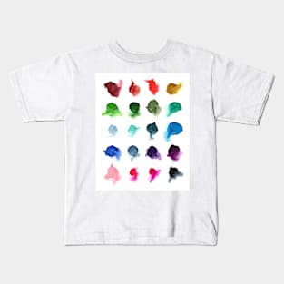 Rainbow Ink Swatch Splotch Kids T-Shirt